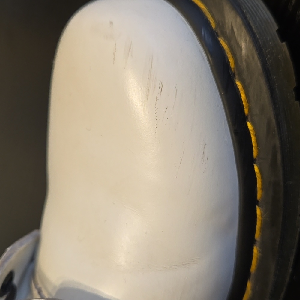 Dr. Martens White Boots with Black Accents - Picture 14 of 15